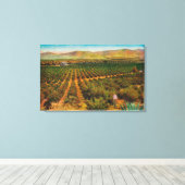 美しいオレンジ色のグローブ州 キャンバスプリント (インサイチュ (ウッドフロア))