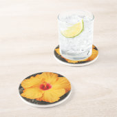 美しいオレンジ色のハイビスカスの花 コースター (側面)