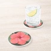 美しいオレンジ色のハイビスカスフラワーコースター コースター (側面)