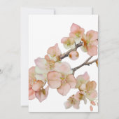 美しいオレンジ色のピンクのフローラは日付を保存 招待状 (裏面)