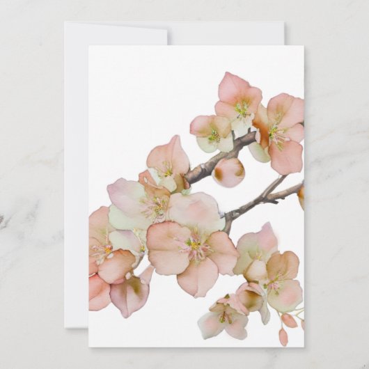 美しいオレンジ色のピンクのフローラは日付を保存 招待状 (裏面)