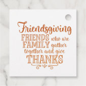 美しいオレンジ色の友情 フェイバータグ (裏面)