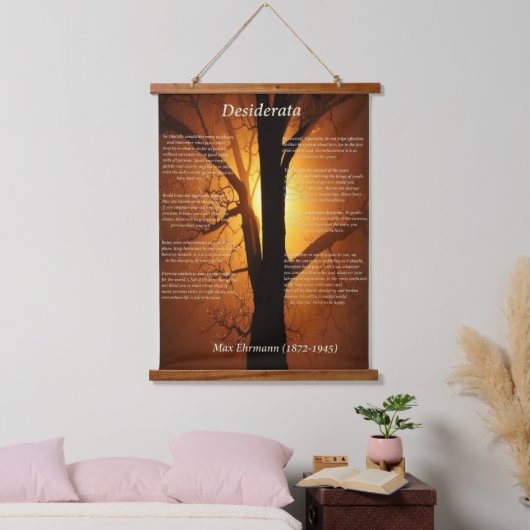 美しいオレンジ色の夕日のシルエットツリー 吊り下げ型タペストリー (寝室)