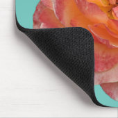 美しいオレンジ色の牡丹 マウスパッド (コーナー)