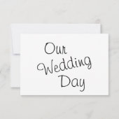 美しいオレンジ色の花のユリ – Wedding RSVP (裏面)