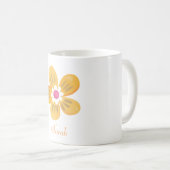 美しいオレンジ色の花 コーヒーマグカップ (正面右)