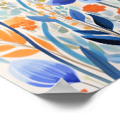 美しいオレンジ色の花 ポスター (角)