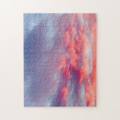 美しいオレンジ色の赤と赤の夕日の夏の空のJi ジグソーパズル (縦)