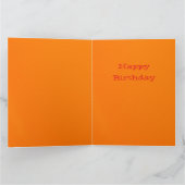 美しいオレンジ黄色の花 カード (内部)