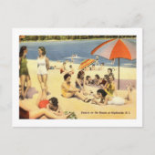 美しいオンビーチ、ハイランズ、ニュージャージーヴィンテージ ポストカード (正面)