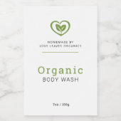 美しいオーガニックオーガニック葉のロゴ ワインラベル (シングルラベル)