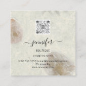 美しいオーガニックバイオショップ金ゴールドQRコードロゴ スクエア名刺 (裏面)