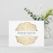 美しいオーガニック金ゴールドツリーリングや輪サロンギフトカード (スタンド正面)