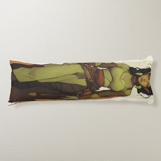 美しいオークガールアニメ ボディピロー (正面)