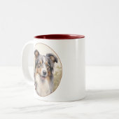 美しいオーストラリアの羊飼い ツートーンマグカップ (正面左)