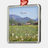 美しいオーストリアの景勝地 メタルオーナメント (左)
