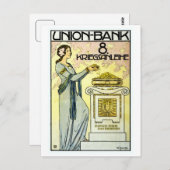 美しいオーストリアジュゲンドスティルアールヌーボー ポストカード (正面/裏面)