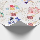 美しいオーナメントエレガント大規模詳細モダン ラッピングペーパー (角)