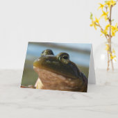 美しいカエル カード (黄色い花)