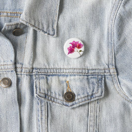 美しいカゴジフール 紙の花 植物 ボタニカル フラワー 缶バッジ