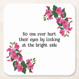 美しいカスタマイズフローラ スクエアペーパーコースター