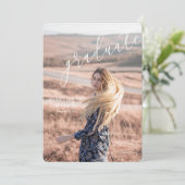 美しいカスタマイズ可能な写真の卒業 招待状 (スタンド正面)