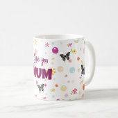 美しいカスタマイズ可能な愛ママのコーヒーマグ コーヒーマグカップ (正面右)