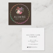 美しいカスタムのベーカリー名刺 スクエア名刺 (正面/裏面)