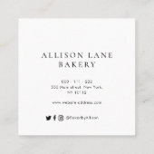 美しいカスタムのベーカリー名刺 スクエア名刺 (裏面)