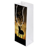 美しいカスタムウマ科の抱き枕 ワインギフトバッグ (裏面アングル)