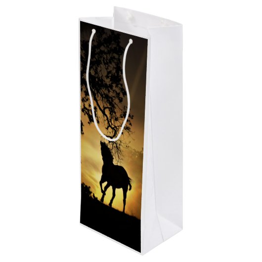 美しいカスタムウマ科の抱き枕 ワインギフトバッグ (裏面アングル)