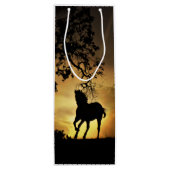 美しいカスタムウマ科の抱き枕 ワインギフトバッグ (裏面)