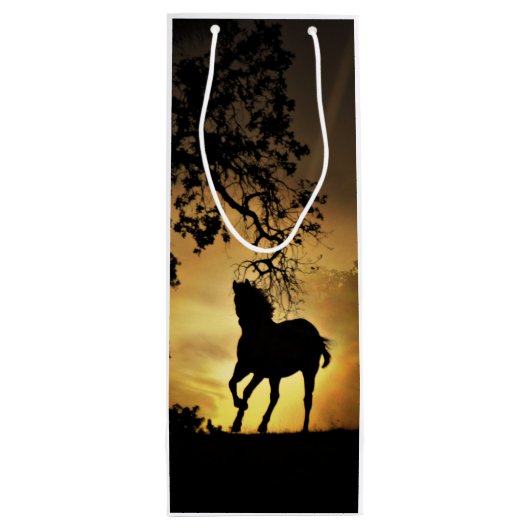 美しいカスタムウマ科の抱き枕 ワインギフトバッグ (裏面)