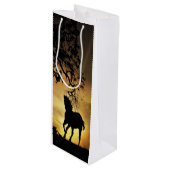 美しいカスタムウマ科の抱き枕 ワインギフトバッグ (正面アングル)