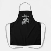 美しいカスタムサロン株式会社ネームブラック&シルバースタッフ エプロン (正面)