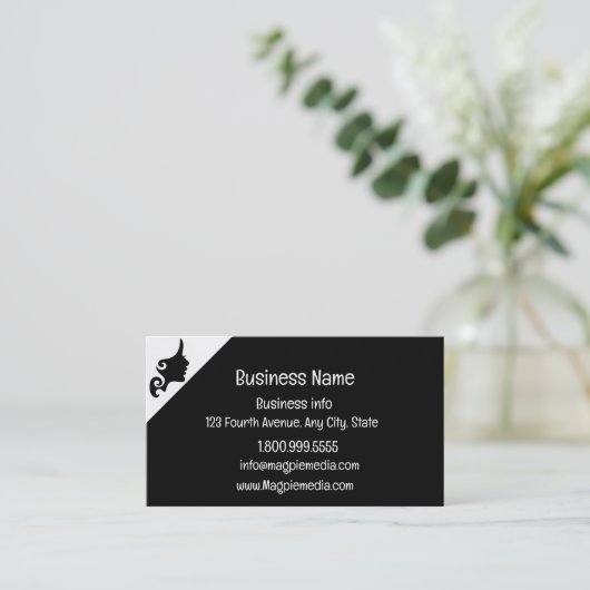 美しいカスタムスタイリストエステティシャン名刺 名刺 (スタンド正面)