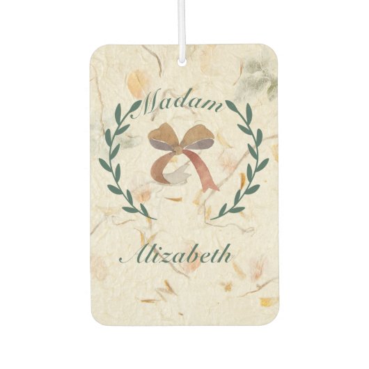 美しいカスタムドライフラワークラフト紙 カーエアーフレッシュナー (正面)