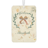 美しいカスタムドライフラワークラフト紙 カーエアーフレッシュナー (裏面)