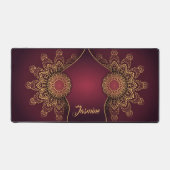 美しいカスタムブルゴーディマンダラ デスクマット (正面)