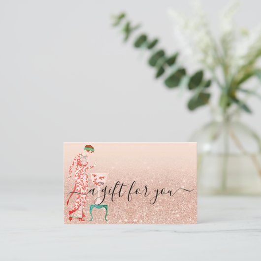 美しいカスタムヘア爪、 ネイルスモールビジネススパバウチャー 名刺 (スタンド正面)