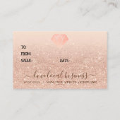 美しいカスタムヘア爪、 ネイルスモールビジネススパバウチャー 名刺 (裏面)