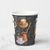 美しいカスタムロゴブランドコーヒーショップ紙カップ 紙コップ (左)