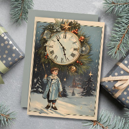 美しいカスタムヴィンテージ新年 シーズンカード