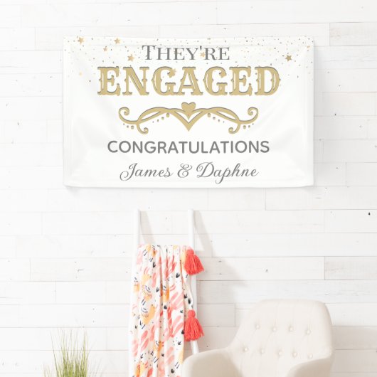 美しいカスタム婚約バナー 横断幕 (インサイチュ)