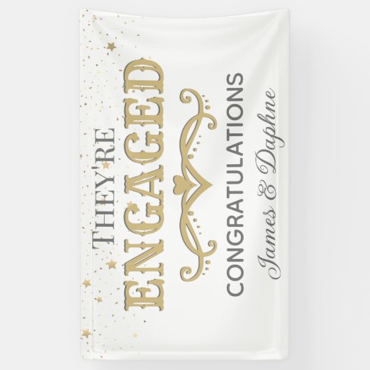 美しいカスタム婚約バナー 横断幕 (縦)