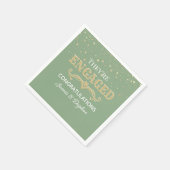 美しいカスタム婚約 スタンダードカクテルナプキン (角)