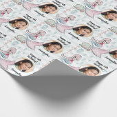 美しいカスタム文字写真の人魚の海の下 ラッピングペーパー (角)