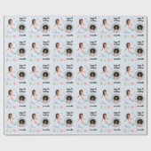 美しいカスタム文字写真の人魚の海の下 ラッピングペーパー (フラット)