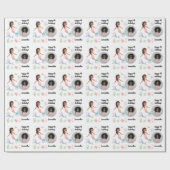 美しいカスタム文字写真の人魚の海の下 ラッピングペーパー (フラット)