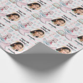 美しいカスタム文字写真の人魚の海の下 ラッピングペーパー (角)